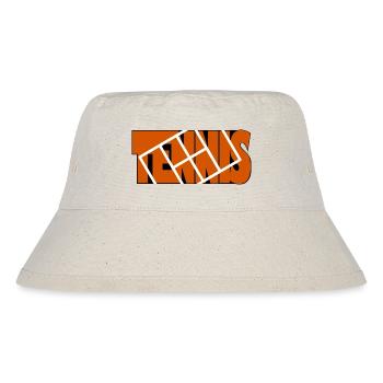 Tennis Orange Frame Dynamisches Raster - Stanley/Stella recycelter Bucket Hat - Naturweiß - Vorne