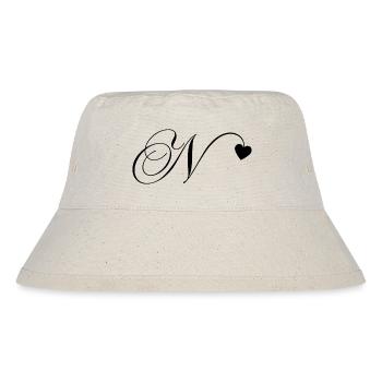 Letter n heart calligraphy - Stanley/Stella Recycled Bucket Hat - natural - Front