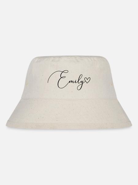 Emily Name Vorname Mädchen - Stanley/Stella recycelter Bucket Hat - Naturweiß