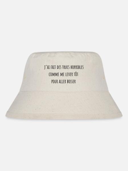Ich habe schreckliche Sachen für Geld getan - Stanley/Stella recycelter Bucket Hat - Naturweiß