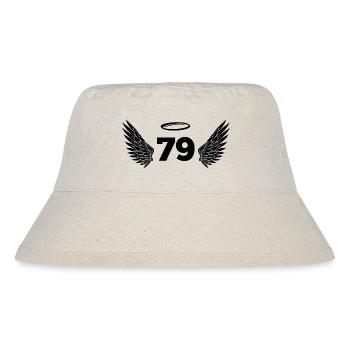 Nummer 79 Engel - Flügel zum 79. Geburtstag - Stanley/Stella recycelter Bucket Hat - Naturweiß - Vorne