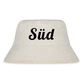 schwarz, weiss, blau - Alm Statement - Stanley/Stella recycelter Bucket Hat - Naturweiß - Vorne
