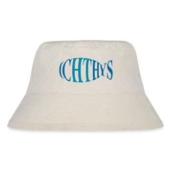 Ichthys Jesus Fish – Symbol of Faith - Stanley/Stella Recycled Bucket Hat - natural - Front