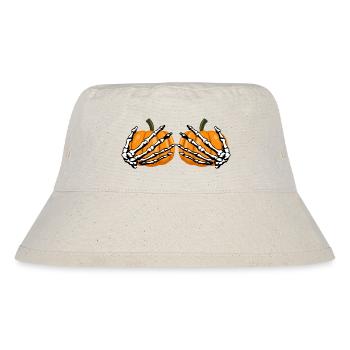Skelett Hände Kürbis Halloween - Stanley/Stella recycelter Bucket Hat - Naturweiß - Vorne