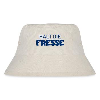 Halt die Fresse - Cooler Spruch - Stanley/Stella recycelter Bucket Hat - Naturweiß - Vorne