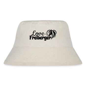 Freiberger Love Herz Pferdekopf - Stanley/Stella recycelter Bucket Hat - Naturweiß - Vorne
