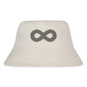 Unendlichkeitszeichen - Muster Streifen - Stanley/Stella recycelter Bucket Hat - Naturweiß - Vorne