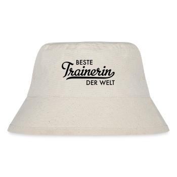beste trainerin der welt - Stanley/Stella recycelter Bucket Hat - Naturweiß - Vorne