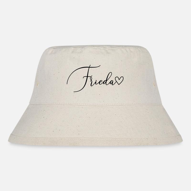 Frieda Name Vorname Mädchen - Stanley/Stella recycelter Bucket Hat - Naturweiß