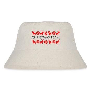 Elch Sterne Norwegen Ugly Christmas Team Santa - Stanley/Stella recycelter Bucket Hat - Naturweiß - Vorne
