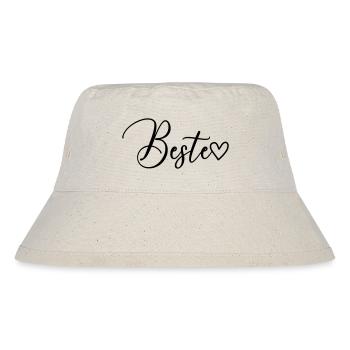 Beste Schrift - Stanley/Stella recycelter Bucket Hat - Naturweiß - Vorne