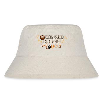 Eine weitere Eulenliebe - Stanley/Stella recycelter Bucket Hat - Naturweiß - Vorne