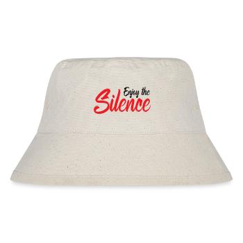 Enjoy the Silence Genieße die Stille - Stanley/Stella recycelter Bucket Hat - Naturweiß - Vorne