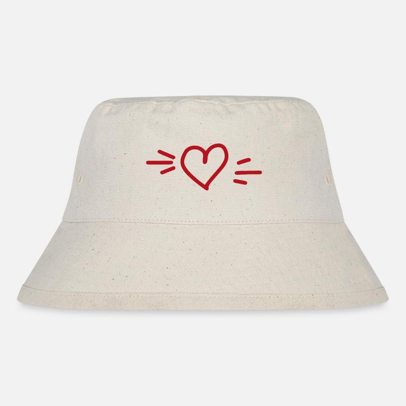 Coeur dessiné - Bob recyclé Stanley/Stella - blanc naturel