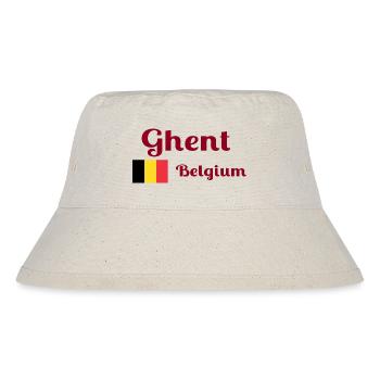 Gent Belgien - Stilvolle Drucke - Stanley/Stella recycelter Bucket Hat - Naturweiß - Vorne