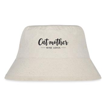 Cat Mother – Wein, Liebe & Katzenhumor - Stanley/Stella recycelter Bucket Hat - Naturweiß - Vorne