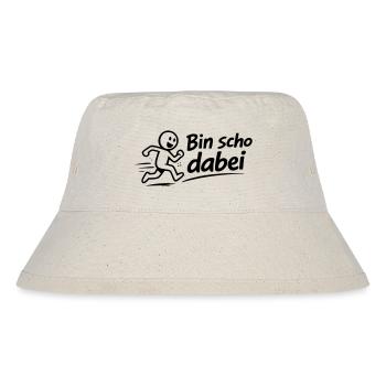 Bin scho dabei - Stanley/Stella recycelter Bucket Hat - Naturweiß - Vorne