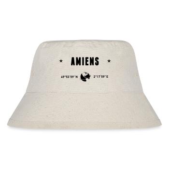 Amiens France GPS Coordinates Globe - Stanley/Stella Recycled Bucket Hat - natural - Front
