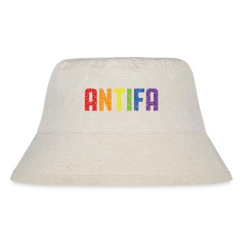 Antifa-Stolz - Stanley/Stella recycelter Bucket Hat - Naturweiß - Vorne