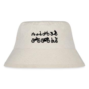 Evolution Motorrad Motorrad Motocross Fahrrad - Stanley/Stella recycelter Bucket Hat - Naturweiß - Vorne