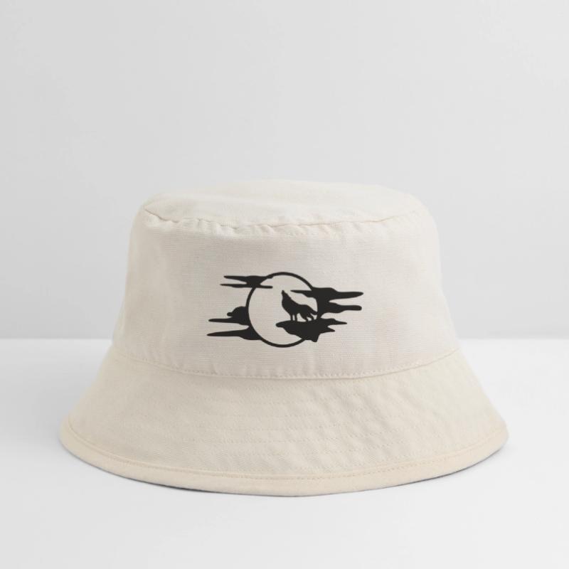 Der schwarze Wolf Stanley/Stella recycelter Bucket Hat