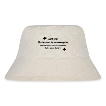 Besserwisser Schlaumeier Alleswisser - Stanley/Stella recycelter Bucket Hat - Naturweiß - Vorne