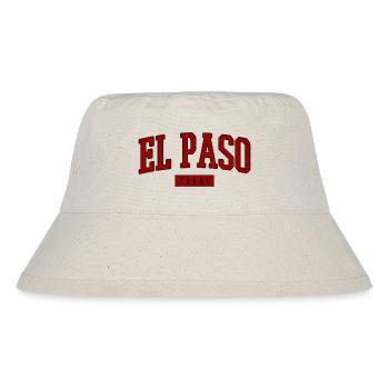 El Paso Vintage Varsity Schrift - Stanley/Stella recycelter Bucket Hat - Naturweiß - Vorne
