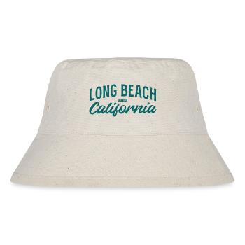 Long Beach California Vintage Script - Stanley/Stella recycelter Bucket Hat - Naturweiß - Vorne