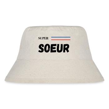 super sœur - t-shirt assorti - Bob recyclé Stanley/Stella - blanc naturel - Devant