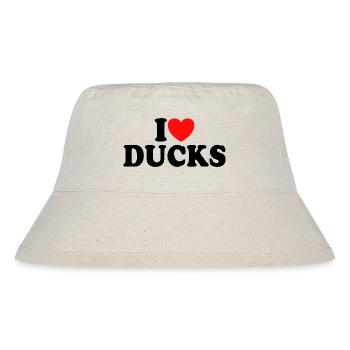 I love ducks - I love ducks - Stanley/Stella Recycled Bucket Hat - natural - Front