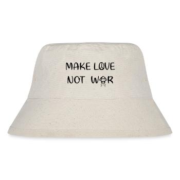 Make love - not war - Stanley/Stella recycelter Bucket Hat - Naturweiß - Vorne
