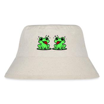 Kröte paar Frosch - Stanley/Stella recycelter Bucket Hat - Naturweiß - Vorne