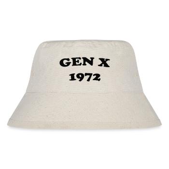 Gen X 1972 Retro Typography Shirt - Stanley/Stella recycelter Bucket Hat - Naturweiß - Vorne