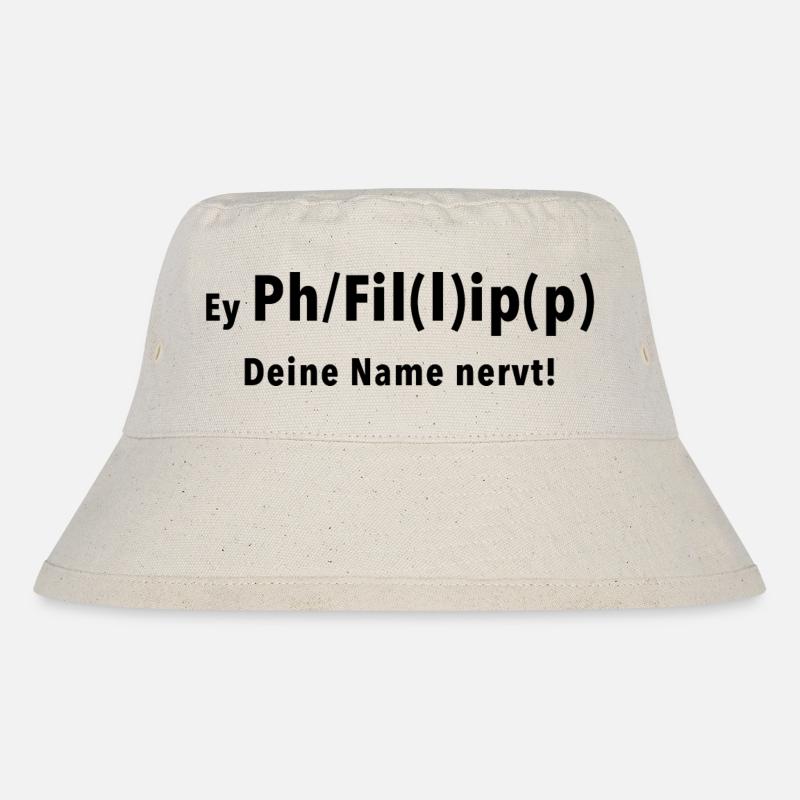 Philipp - Philip - Filip - Phillipp - Phillip, wie - Stanley/Stella recycelter Bucket Hat - Naturweiß