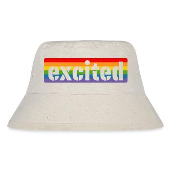 LGBT Rainbow Tshirt excited - Stanley/Stella Recycled Bucket Hat - natural - Front