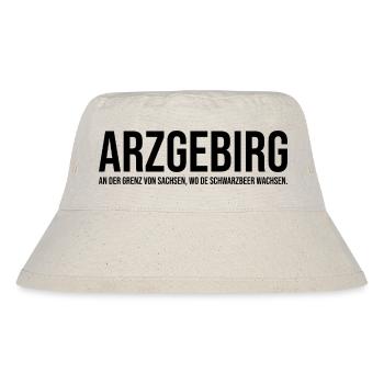 Arzgebirg Schwarzbeeren Sachsen - Stanley/Stella recycelter Bucket Hat - Naturweiß - Vorne