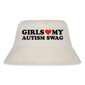 Girls Love My Autism Swag - Stanley/Stella Recycled Bucket Hat - natural - Front