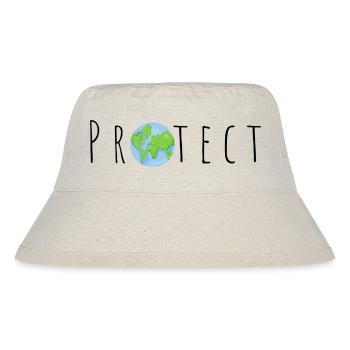 Beschütze die Welt - Stanley/Stella recycelter Bucket Hat - Naturweiß - Vorne
