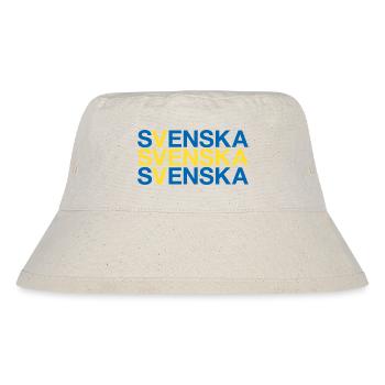 SVENSKA Flag Ich bin Schwedin Schweden Sweden - Stanley/Stella recycelter Bucket Hat - Naturweiß - Vorne