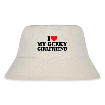 Ich liebe meine Geek-Freundin Ich liebe meine Geek-Freundin - Stanley/Stella recycelter Bucket Hat - Naturweiß - Vorne
