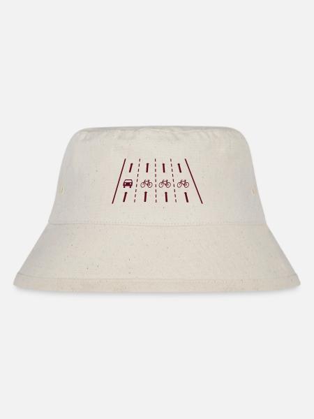 Mit dem Fahrrad auf der Überholspur - Vektor - Stanley/Stella recycelter Bucket Hat - Naturweiß