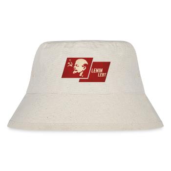 Lenin Lebt Flagge - Stanley/Stella recycelter Bucket Hat - Naturweiß - Vorne