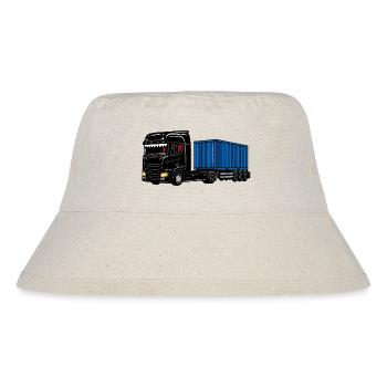 Container-Trucker auf Achse mit der Büchse. - Stanley/Stella recycelter Bucket Hat - Naturweiß - Vorne