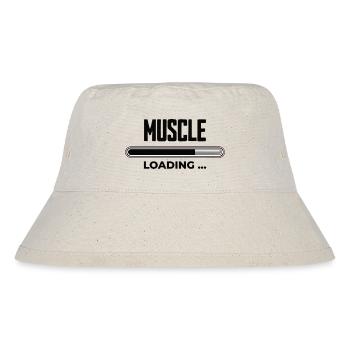 Muskel Loading Fortschritt - Stanley/Stella recycelter Bucket Hat - Naturweiß - Vorne