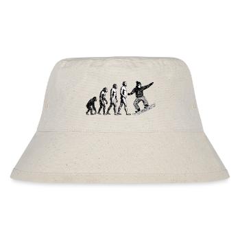 Evolution zum Snowboarder Grunge Design - Stanley/Stella recycelter Bucket Hat - Naturweiß - Vorne