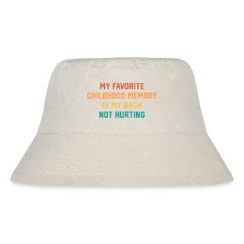 Rücken verletzt kein Kindheitserinnerungs-Tee - Stanley/Stella recycelter Bucket Hat - Naturweiß - Vorne