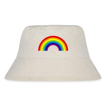 regenbogen - Stanley/Stella recycelter Bucket Hat - Naturweiß - Vorne