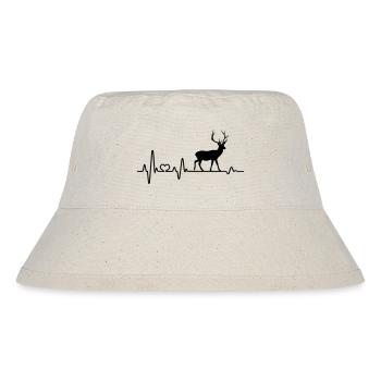 Herzschlag Hirsch Geweih - Stanley/Stella recycelter Bucket Hat - Naturweiß - Vorne