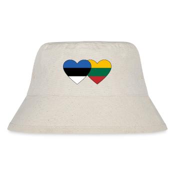 Estonia Lithuania Flag Heart - Stanley/Stella Recycled Bucket Hat - natural - Front