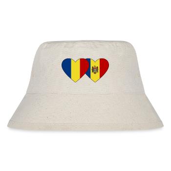 Rumänien Moldawien Flagge Herz - Stanley/Stella recycelter Bucket Hat - Naturweiß - Vorne